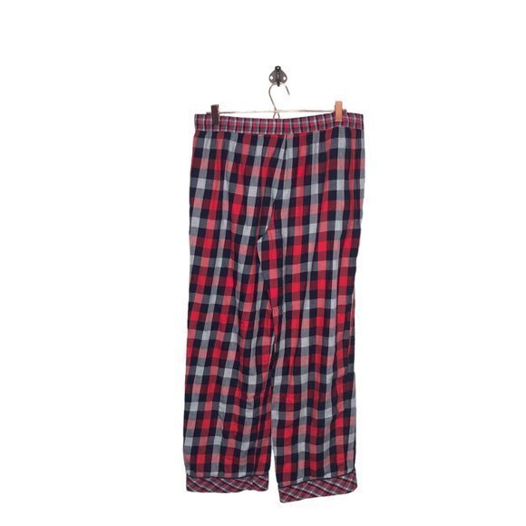 Victoria's Secret L Red Plaid Cotton Modal Check Flannel Pajama Lounge Pants - Picture 3 of 5